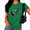 Green, variant on Blue Women's Soft Vintage Witchy Celestial Two Raven Blue Floral Graphic Short Sleeve T-Shirt Tops