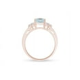 thumbnail image 4 of AFFY Simulated Blue Aquamarine & White Topaz CZ Fashion Ring in 14k Rose Gold Over Sterling Silver (1.67 Cttw), 4 of 6