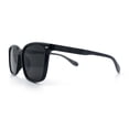 thumbnail image 6 of Spring Hinge Woodbuff Arm Studious Horn Rim Plastic Sunglasses Black Grey Wood Grain - Black, 6 of 8