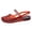 Wine, variant on Clear Mary Jane Jelly Shoes for Women, Rhinestone Buckle Transparent Retro Glitter Hollow Grid Breathable Flat Sandals, Coquette Soft Beach Shoes