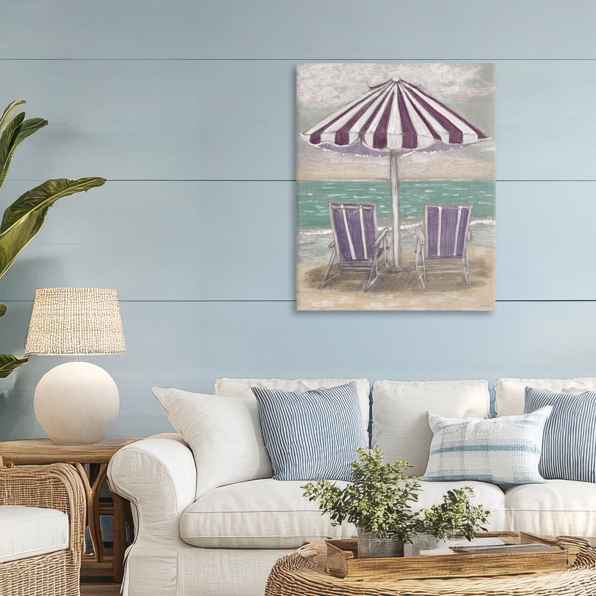 Stupell Industries Umbrella & Chairs on Beach Canvas Wall Art, design by Patti Bishop