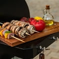 thumbnail image 3 of Oakford Premium 27" Wi-fi Wood Pellet Grill with Side Shelf, 791 SQ In Cast Iron Grates, Heavy Duty Pellet Smoker Grill with Bluetooth Connectivity for Smoking, Grilling, Braising and More - 910-0500, 3 of 12