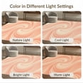 thumbnail image 7 of ODIKA 9'x12' Washable Area Rug Non-Shedding, Easy Care Swirling Wave Ombre Abstract Flow Pastel Ripple Peach Gradient Refined for Master Suite, California King, Under Bed, 7 of 7