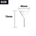 thumbnail image 5 of 4Pcs with Approx. 60° Angle Practical Short Stem Clear Home Kitchen Use Borosilicate Glass Funnels Filling Funnels Glass Funnel Set Laboratory Accessories 4PCS, 5 of 8