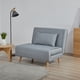 thumbnail image 3 of Sillón Sofá Cama Individual Relan Velne Diseño Plegable 1 Plaza Gris, 3 of 11