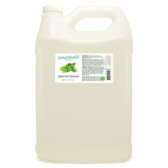 Spearmint Hydrosol - 1 Gallon - Clear Plastic Jug w/ Cap - GreenHealth