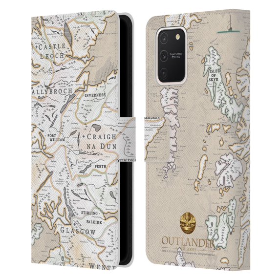 Head Case Designs Officially Licensed Outlander Seals And Icons Map Leather Book Wallet Case Cover Compatible with Samsung Galaxy S10 Lite