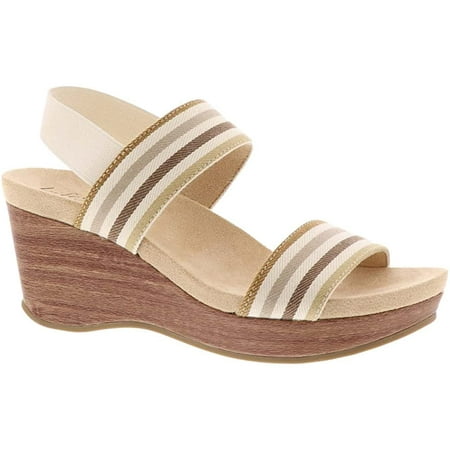 

LifeStride Womens Delta Sandal 8 Wide Tan Multi