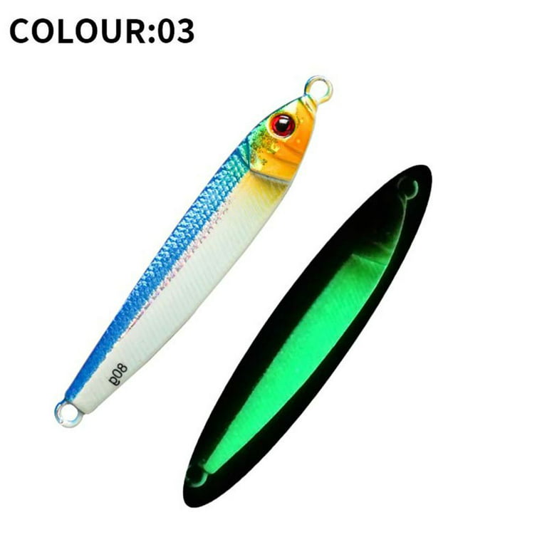 Hot Minnow Sinking Colorful Jig Bait Metal Fishing Lure no hook Lead  Casting Spinning Baits 3