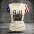 thumbnail image 4 of 9/11 25th Anniversary Memorial T-Shirt American Flag Shirt Crew Neck Short Sleeve T-Shirts Hope Courage Patriotic Never Forget Tshirt, 4 of 6