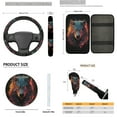 thumbnail image 3 of Tutolipy Wolf Print Car Seat Cover Full Sets, 16 Piece, Includes Car Front Rear Seat Cover Steering Wheel Cover Seatbelt Cover Armrest Cover Gear Shift Cover Handbrake Cover Car Headrest, 3 of 3