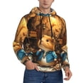 thumbnail image 2 of Naloa Scientist Guinea Pig Men's Casual Hooded Collar Drawstring Hoodies Pullover Sweatshirts Casual Long Sleeve Shirts-X-Large, 2 of 7