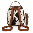 thumbnail image 5 of Wrangler Mini Backpack Cute Cow Print Backpack Purse for Women, Brown, 5 of 7