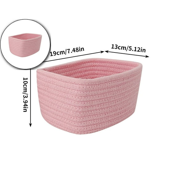 Dvruxg Petits Paniers de Rangement pour l'Organisation, Mignons Paniers-Cadeaux Décoratifs Tressés pour Étagères, Mini Bacs d'Organisateur de Garde-Robe avec Poignées
