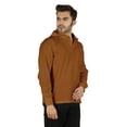 thumbnail image 3 of Inkmeso Solid Henley Hooded Short Kurta For MensLong Sleeve Cotton T-shirt Regular Fit Summer Wear, 3 of 7