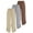 Brown, variant on Generic 3 Pack Girls Linen Palazzo Pants Straight Wide Leg School Uniform Trousers Boho Ruffled Waist Cotton Gauze Barrel Harem Pants