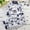 Navy, variant on Toddler Boys Christmas Pajamas Santa Pajamas Crewneck Soft Comfort Long Sleeve Top Pants Set Holiday Pajamas White Printed Cute Pjs for Girls 2-3 Years