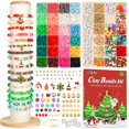 thumbnail image 1 of Kit para hacer pulseras de Navidad con cuentas de arcilla Gionlion, 1 of 5