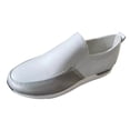 thumbnail image 3 of JINMGG Sneakers for Women Plus Clearance Fashion Women Single Shoe Round Toe Flat Color Block Loafers White 43, 3 of 4