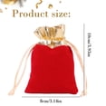 thumbnail image 2 of Elapind Velvet Drawstring Gift Pouches, Metallic Trim Jewelry Storage Bags, Reusable Favor Sacks for Wedding, Holiday & Small Gift Packaging, 2 of 6