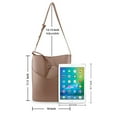 thumbnail image 4 of Women PU Leather Bucket Tote Shoulder Bag Handbag Purse with Small Bag, 4 of 5