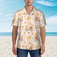 thumbnail image 2 of Fotbe Cute Bee Gnome1 Hawaiian Shirt for Men Unisex Summer Beach Casual Short Sleeve Cotton Linen Button Down Shirts-X-Large, 2 of 5