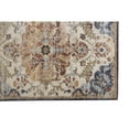 thumbnail image 3 of HomeRoots 513806 8 x 11 ft. Ivory Gold & Blue Floral Stain Resistant Rectangle Area Rug, 3 of 5