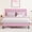 Pink, variant on 4 EVER WINNER Full Size Bed Frame with Adjustable Headboard, Full Bed Frame with Linen Fabric Upholstered, Strong Wooden Slats, No Box Spring Needed, Noise Free, Easy Assembly, Pink
