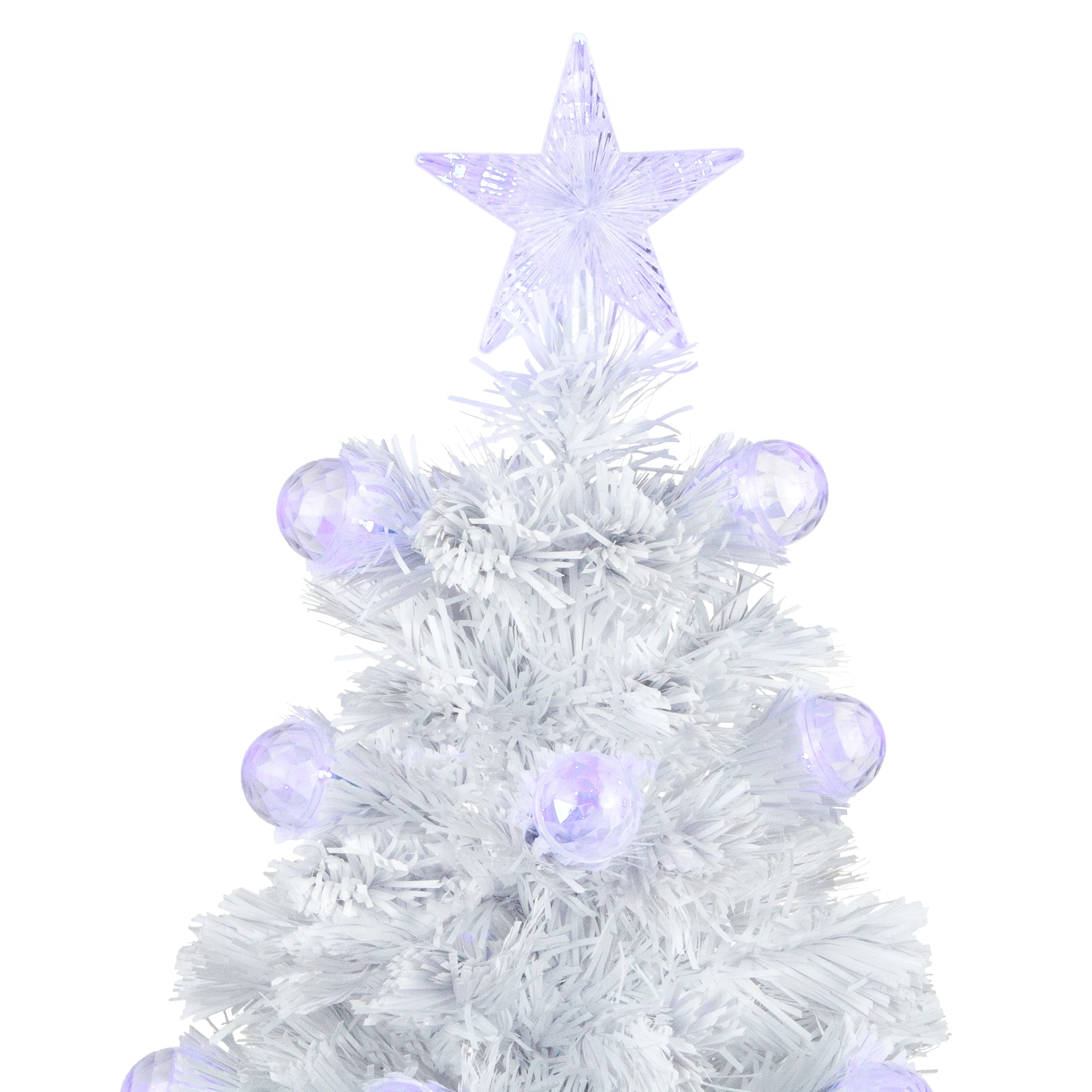 IRIDESCENT CHRISTMAS TREE / SPARKLING COLORS & FIBER OPTIC LIGHTING / NEW  in BOX