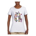 thumbnail image 2 of Wild Bobby, Awesome Dabbing Dab Rainbow Unicorn Fantasy, Streetwear, Womens Graphic Tees, White, X-Large, 2 of 3