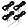 thumbnail image 1 of Cuerdas de ajuste Uxcell de 51 pulgadas, 4Pcs Cuerdas de reemplazo con 2Pcs Enhebradores fáciles para pantalones cortos, chaquetas, abrigos, pantalones de chándal, sudaderas, Negro, 1 of 6