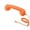 Orange, variant on Classic Retro Phone Handset, Vintage Type-C Receiver for iPhone & Android | Green Wired Headset with Exceptional Sound for Office, Home & Daily Calls