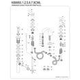 thumbnail image 6 of Kingston Brass KB8952CML Manhattan Mini-Widespread Bathroom Faucet with Pop-Up Drain, Polished Brass, 6 of 7