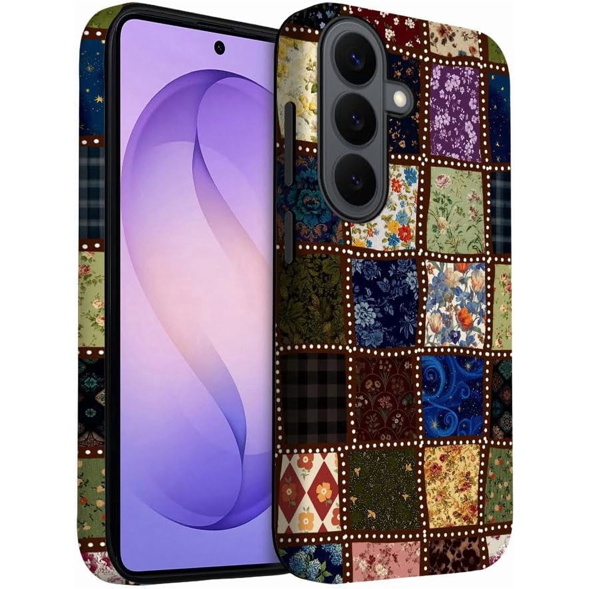 Case for Samsung Galaxy S26 Case | Grid Floral Collage | Slim Drop Protection Design