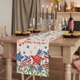 thumbnail image 2 of Table Runners 90 Inches Long Dress Scarves, Independence Day Farmhouse Coffee/Dining/Kitchen Table Runner for Living Room, 4th of July Striped Stars Patriotic Burlap 13x90 Inch, 2 of 9