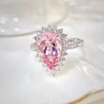 thumbnail image 4 of EOEMY Gorgeous Pink Cubic Zircon Women Wedding Jewelry 925 Silver Filled Ring Sz 6-10-7, 4 of 5