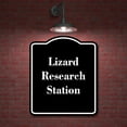 thumbnail image 2 of Lizard Research Station BLACK Aluminum Composite Sign 8.5''x10'', 2 of 9