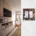 thumbnail image 5 of Yayeee Rocker Switch Wall Plate 3-Gang 6.5"x4.6" Home Decorative Outlet Cover, Red Flowers Pattern, 5 of 6