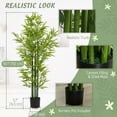thumbnail image 4 of HOMCOM 5' Artificial Bamboo Tree, Indoor Fake Plant in Pot, Set of 2, 4 of 10