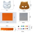 thumbnail image 5 of Sylvtty Cat Masque DIY Set White Paper Cat Masque with Eye Mesh Faux Fur Unfinished Cat Masque for Kids Adults DIY Painting, 5 of 7
