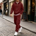 thumbnail image 4 of SELONE Mens 2 Piece Sets Joggers Big and Tall Full Zipper Hoodies Solid Cargo Pant with Pockets Fall Fashion Tracksuit, 4 of 9