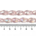 thumbnail image 4 of Transparent Electroplate Glass Beads Strands AB Color Plated Faceted Teardrop Pink 8x6mm Hole: 1.2mm 65~67pcs/strand 20.08''(51cm), 4 of 4