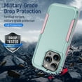 thumbnail image 4 of Mantto Case For iPhone 13 Pro, Hybrid Premium PC Protection Drop-Tested Anti-Scratch Tough Rugged Heavy Duty Dual Layer Military Grade Shockproof Back Case For iPhone 13 Pro,
Green+Pink, 4 of 8