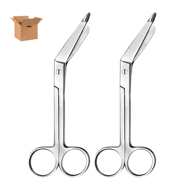 2pzs Tijera De Boton Belug Acero Inox Para Uso Rudo Médico 14cm Plata