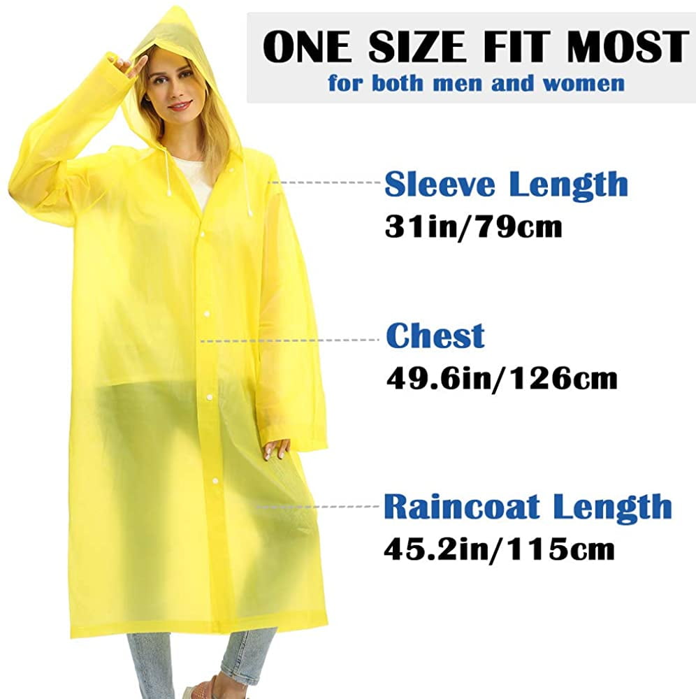 Buy Opret Portable EVA Raincoats for Adults, Reusable Rain Ponchos with