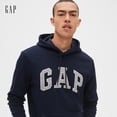 thumbnail image 3 of Sudadera con capucha y forro polar con logo GAP, gris claro, XS, 3 of 3