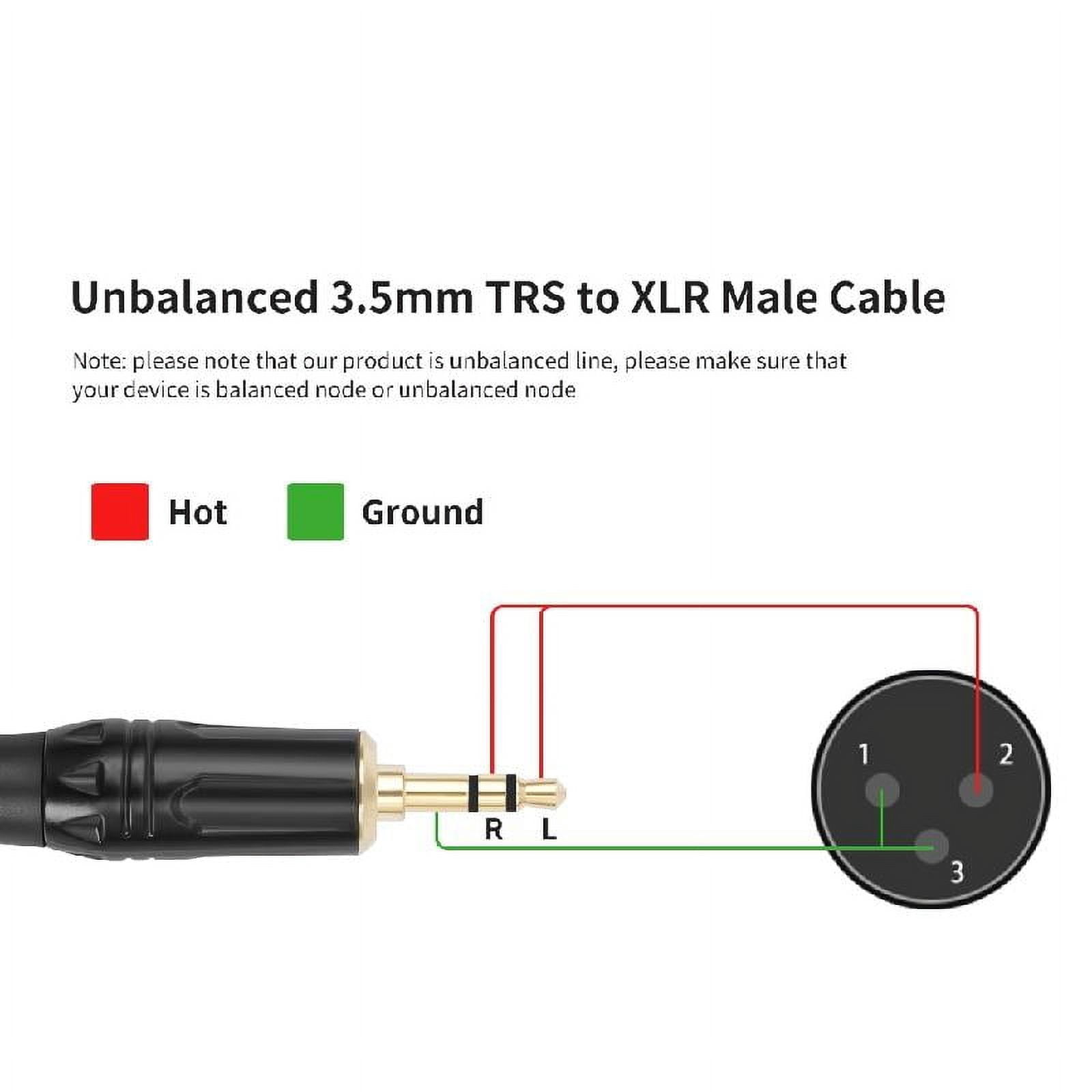 3.5mm TRS to 3Pin Male Cable Double Shielding for Microphones and Auditory Devices