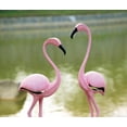 thumbnail image 3 of SPI Aluminum Pink Flamingo Pair Sculpture Indoor / Outdoor, 3 of 3