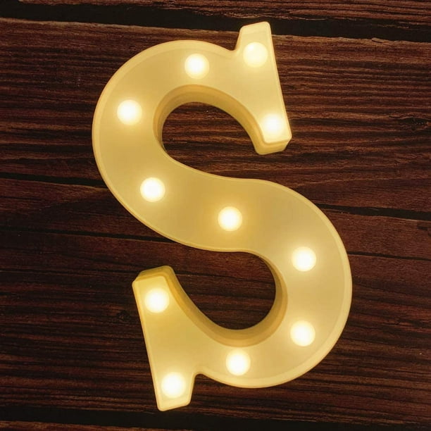 Led Marquee Letter Lights 26 Alphabet Light And 10 Number Up Neon Letters Sign Wall Mounted Night For Home Party Wedding Bar Birthday Diy Decoration Com - Diy Light Up Letter Sign