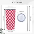 thumbnail image 3 of Pink Checkered Tumbler, Buffalo Plaid 20oz Stainless Steel Insulated Travel Tumbler,Travel Coffee Mug with Lid and Straw Cups Gifts for Women Men, 3 of 6
